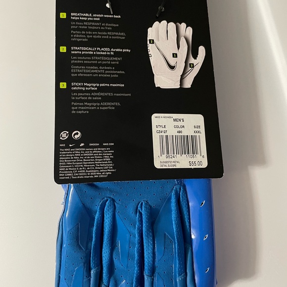 Nike Vapor Jet Men’s Football Gloves (3XL) Retails for $55 - Picture 6 of 6